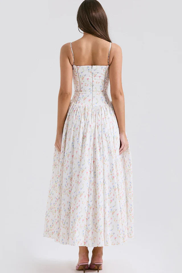 Ursula | Midi Dress with Corset Bodice