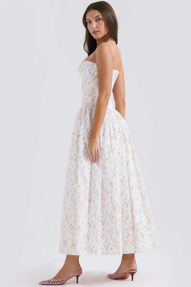 Ursula | Midi Dress with Corset Bodice