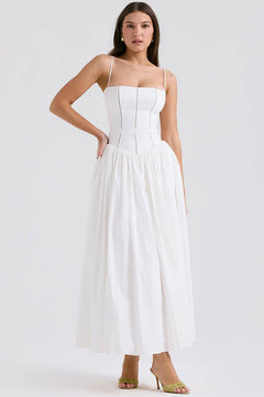 Ursula | Midi Dress with Corset Bodice