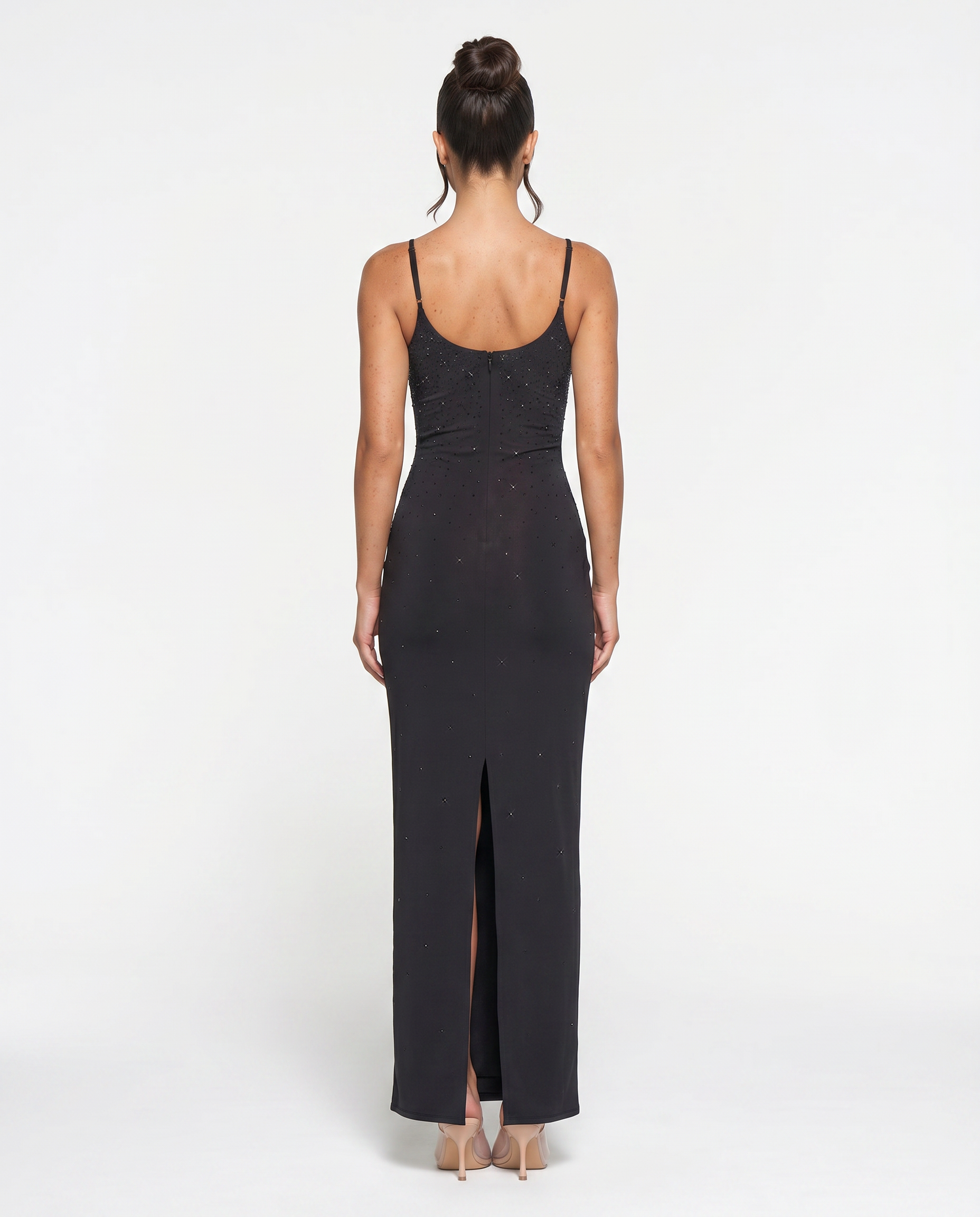 Shari | Maxi Dress with Cami Straps and Side Slit