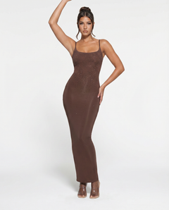 Shari | Maxi Dress with Cami Straps and Side Slit