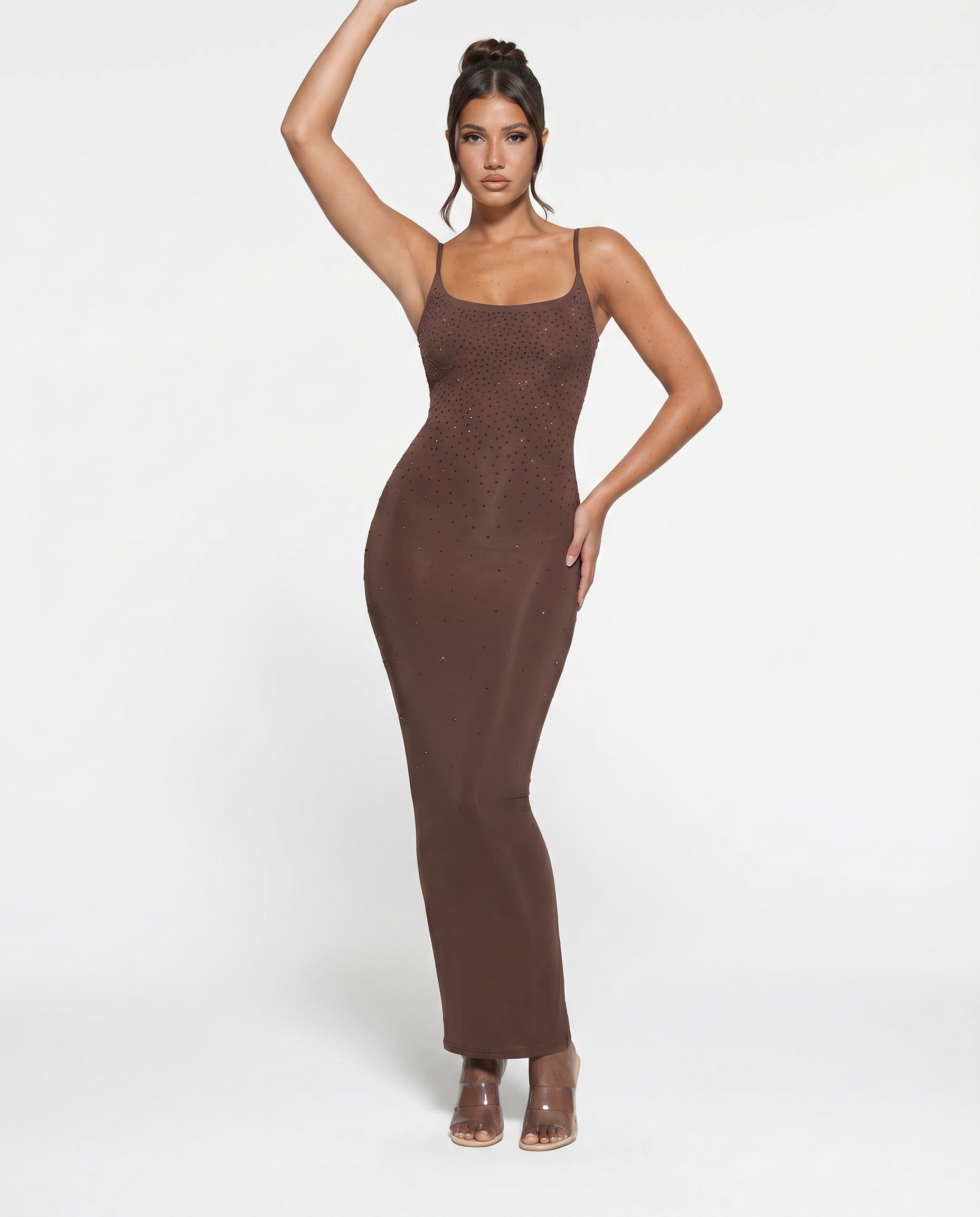 Shari | Maxi Dress with Cami Straps and Side Slit