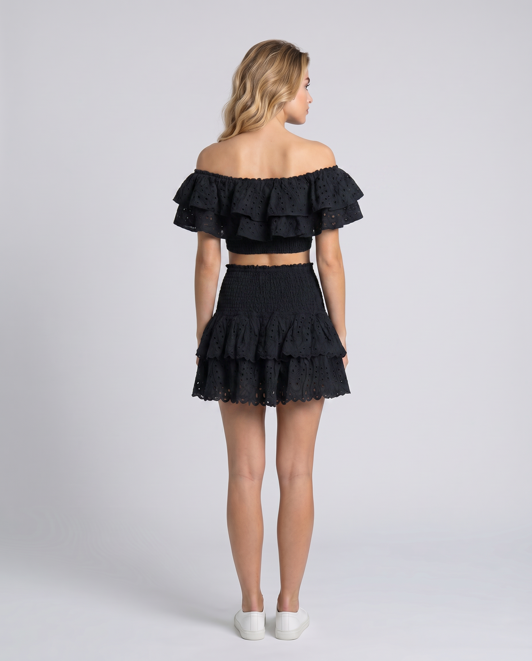 Annie | Two-Piece Ruffle Set with Mini Skirt
