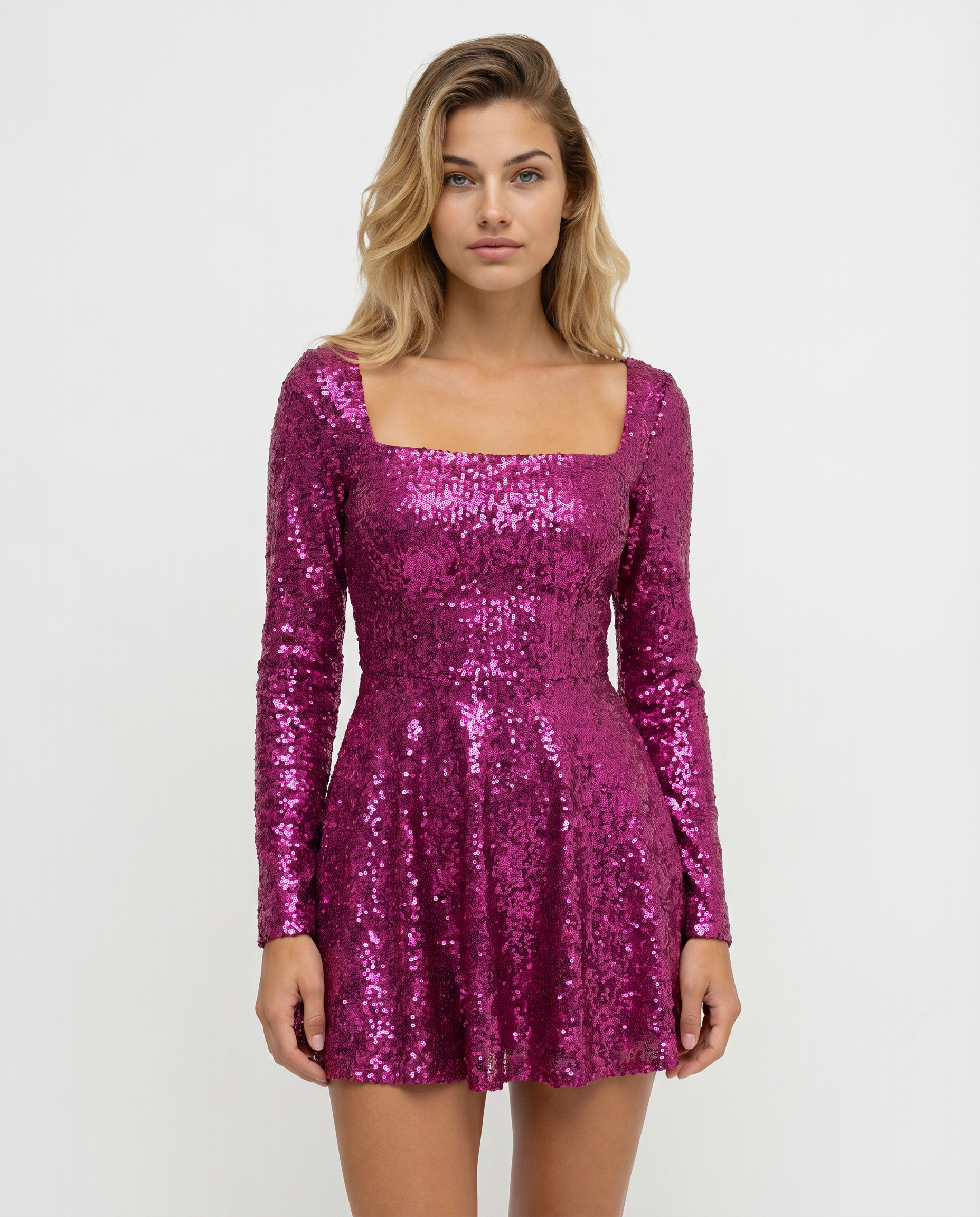 Vivian | Mini Sequin Dress with Lace-Up Back