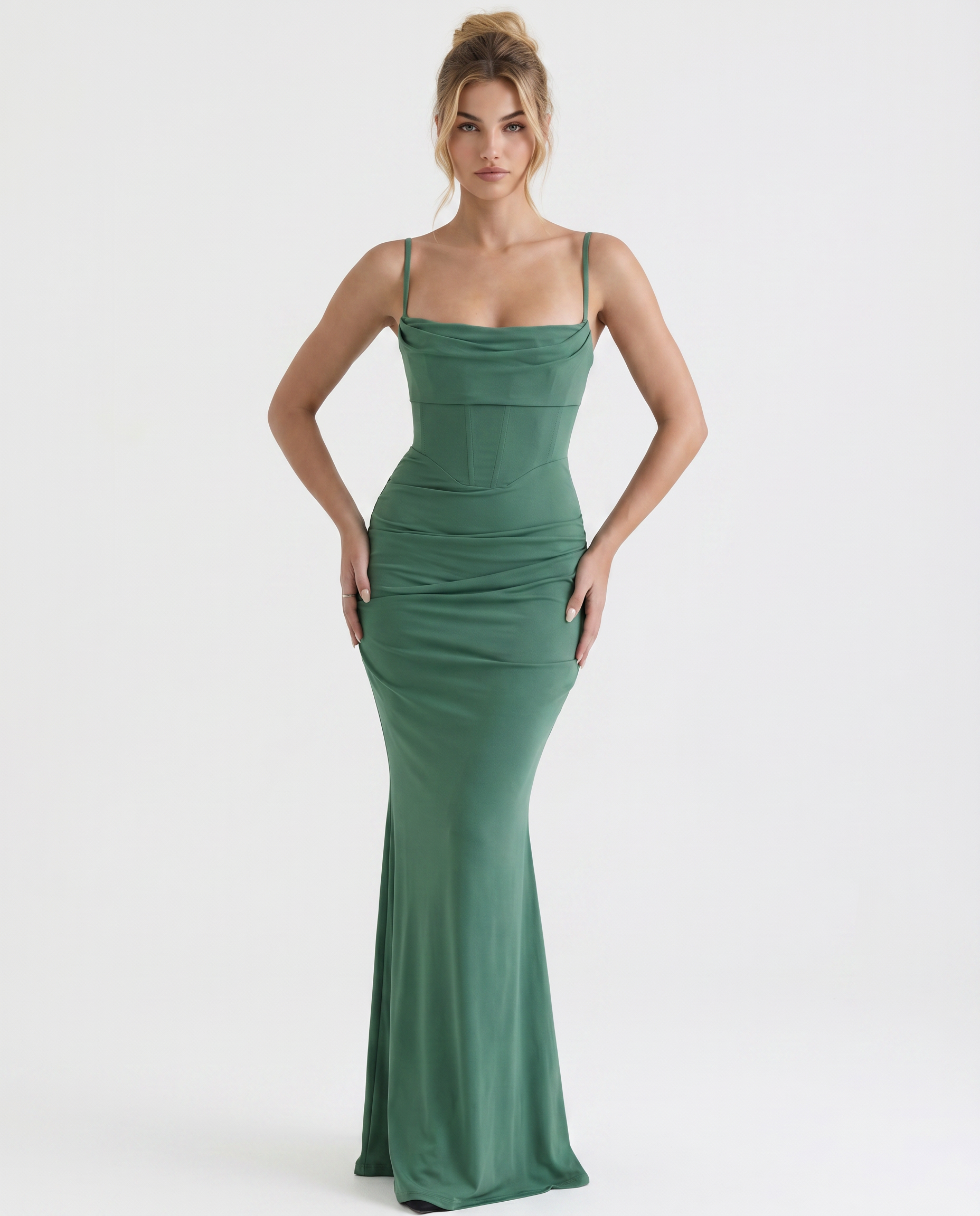 Mia | Maxi Bodycon Dress with Cowl Neck