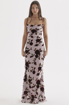Landry | Maxi Dress with Open Back and Draped Neckline