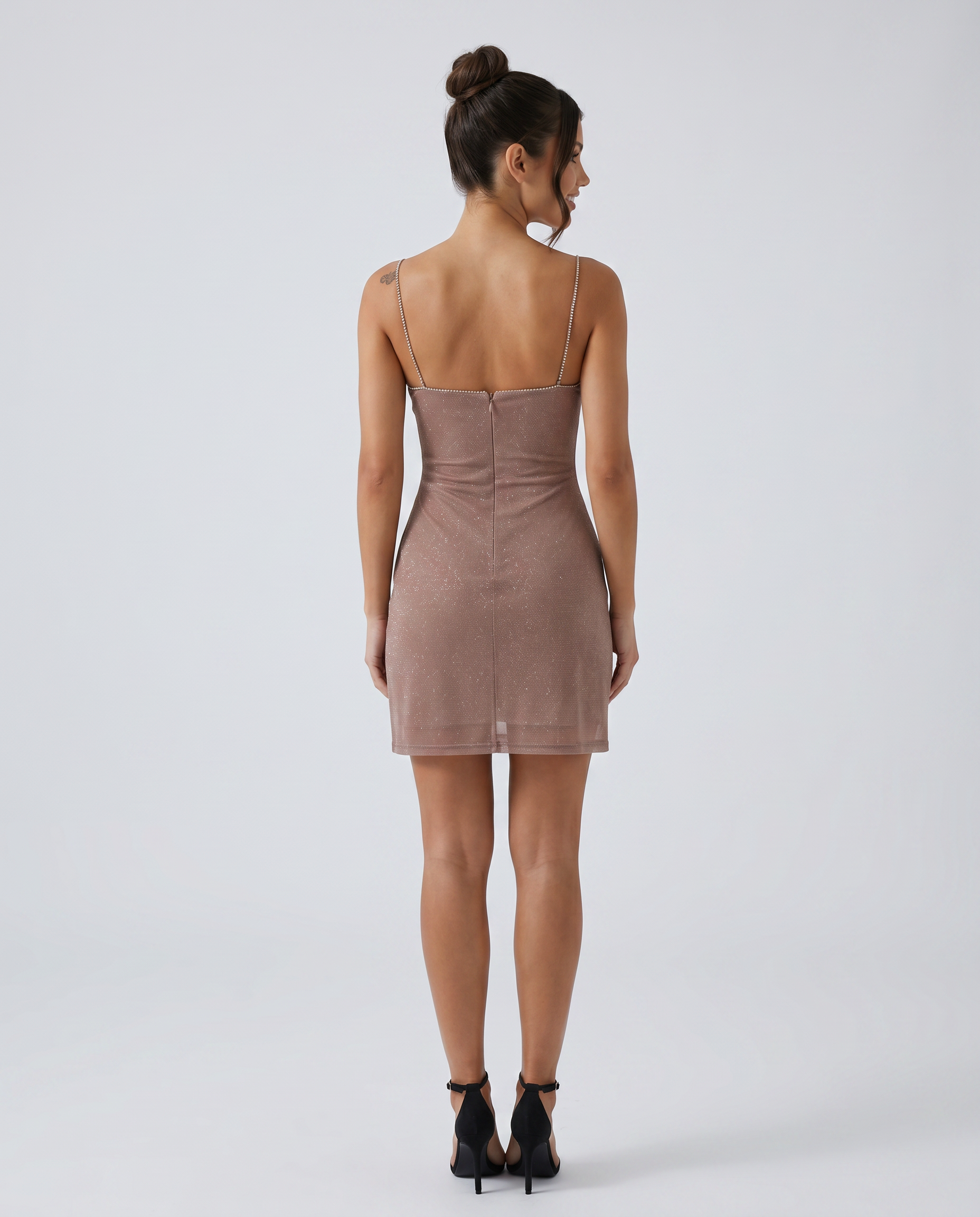 Jody | Mini Dress with Mesh Sequin Finish