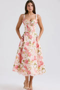 Ann | Midi Sundress with Floral Print