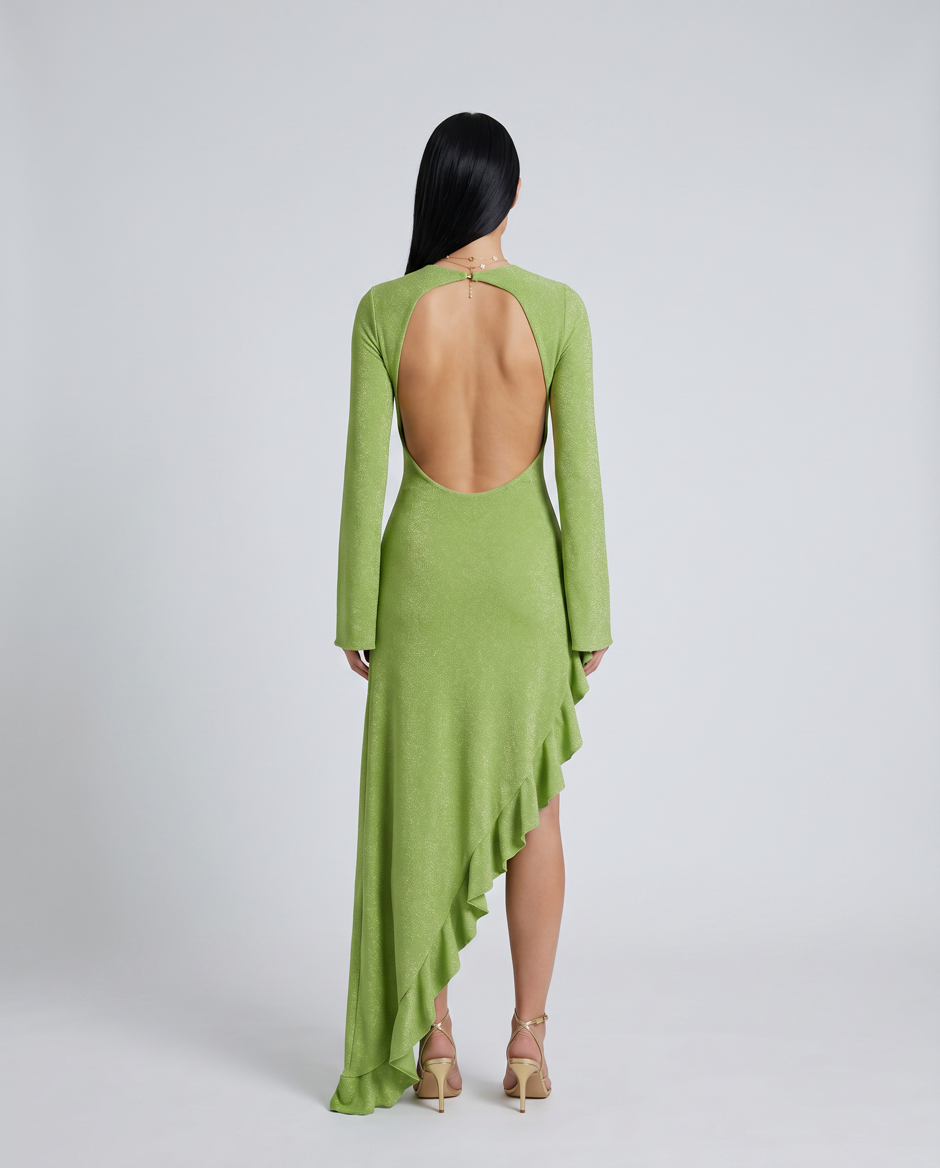 Holly | Asymmetrical Maxi Dress with Ruffle Hem