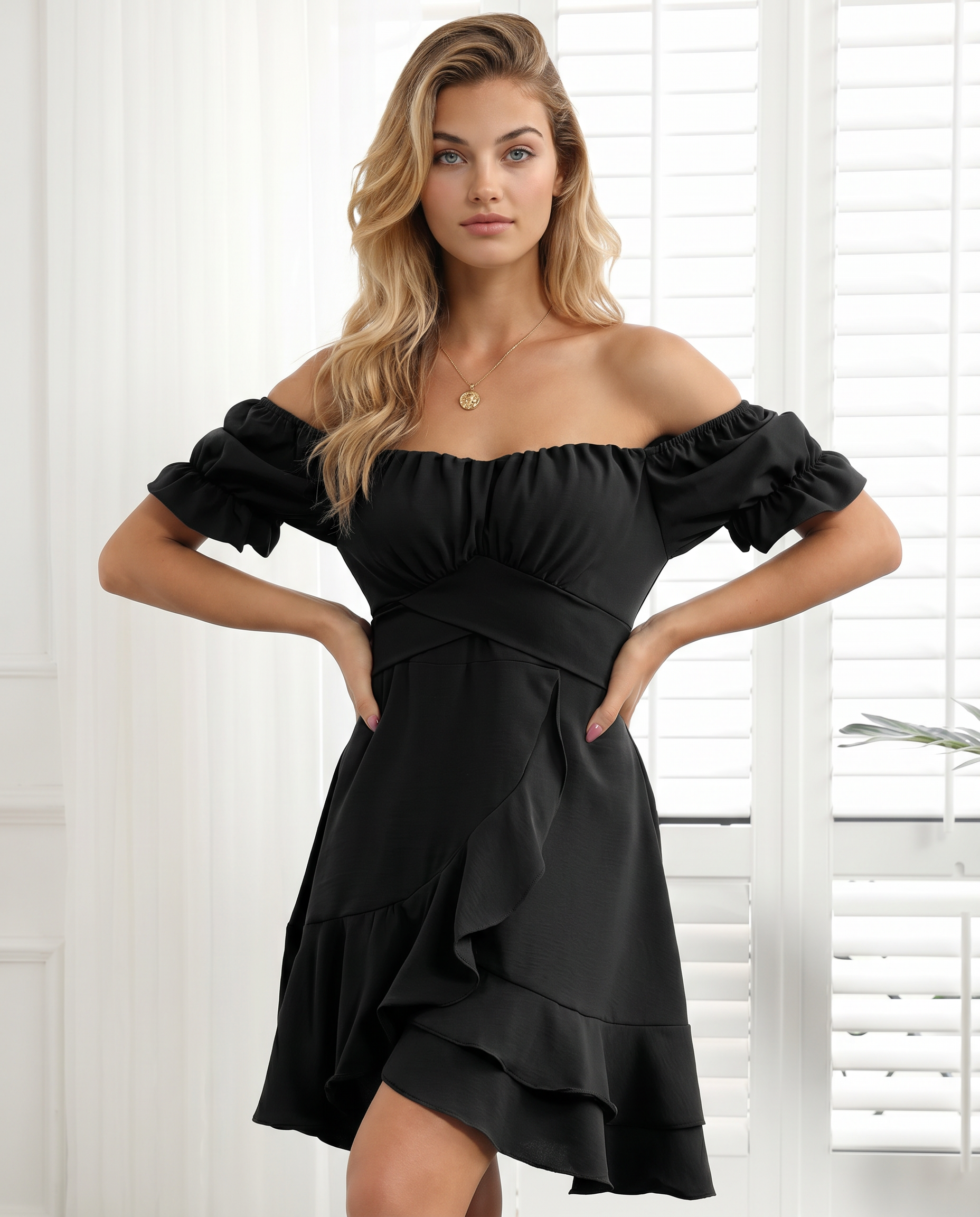 Shari | Mini Dress with Ruffled Hem