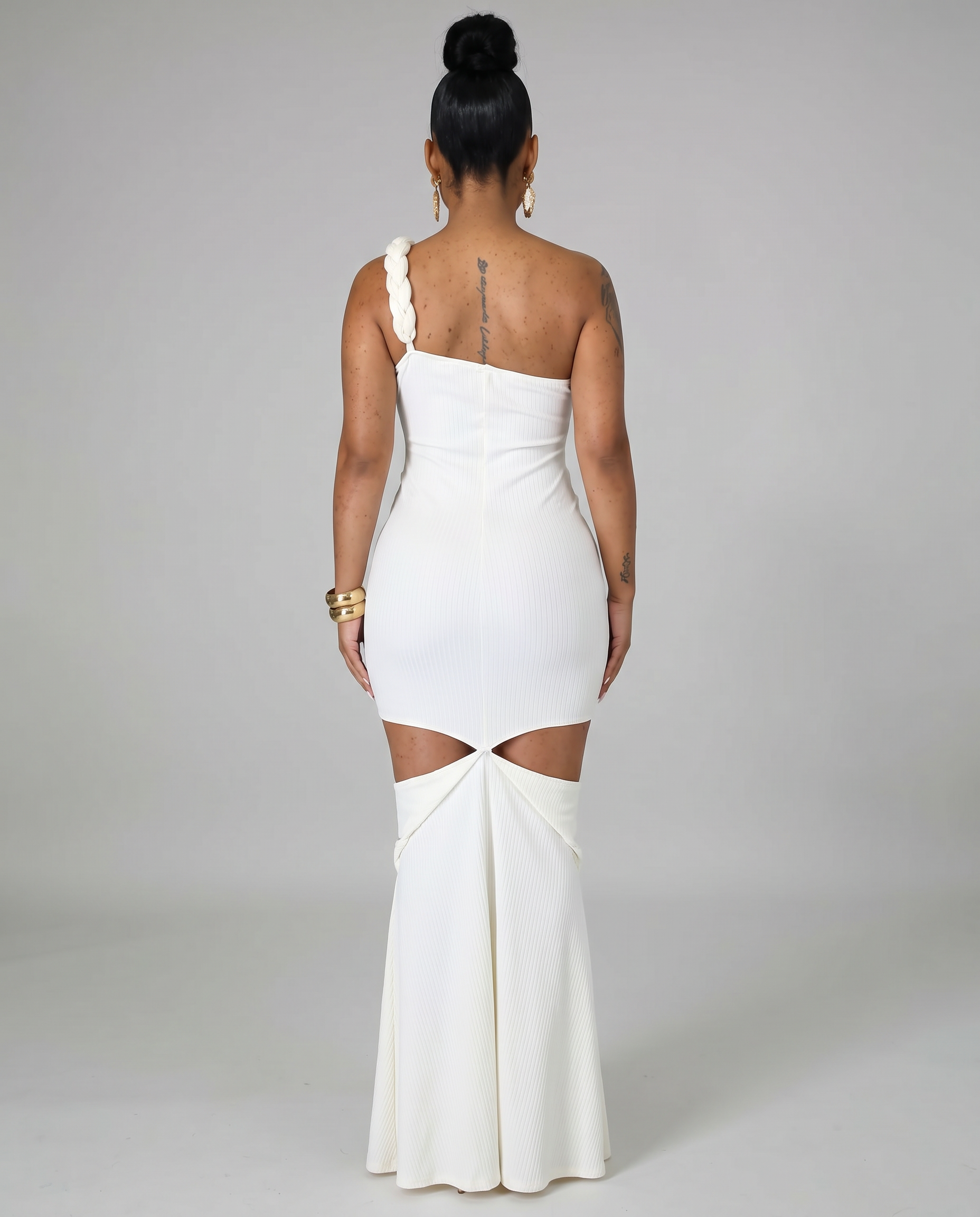 Silvia | Strapless Maxi Dress with Cut-Out Details