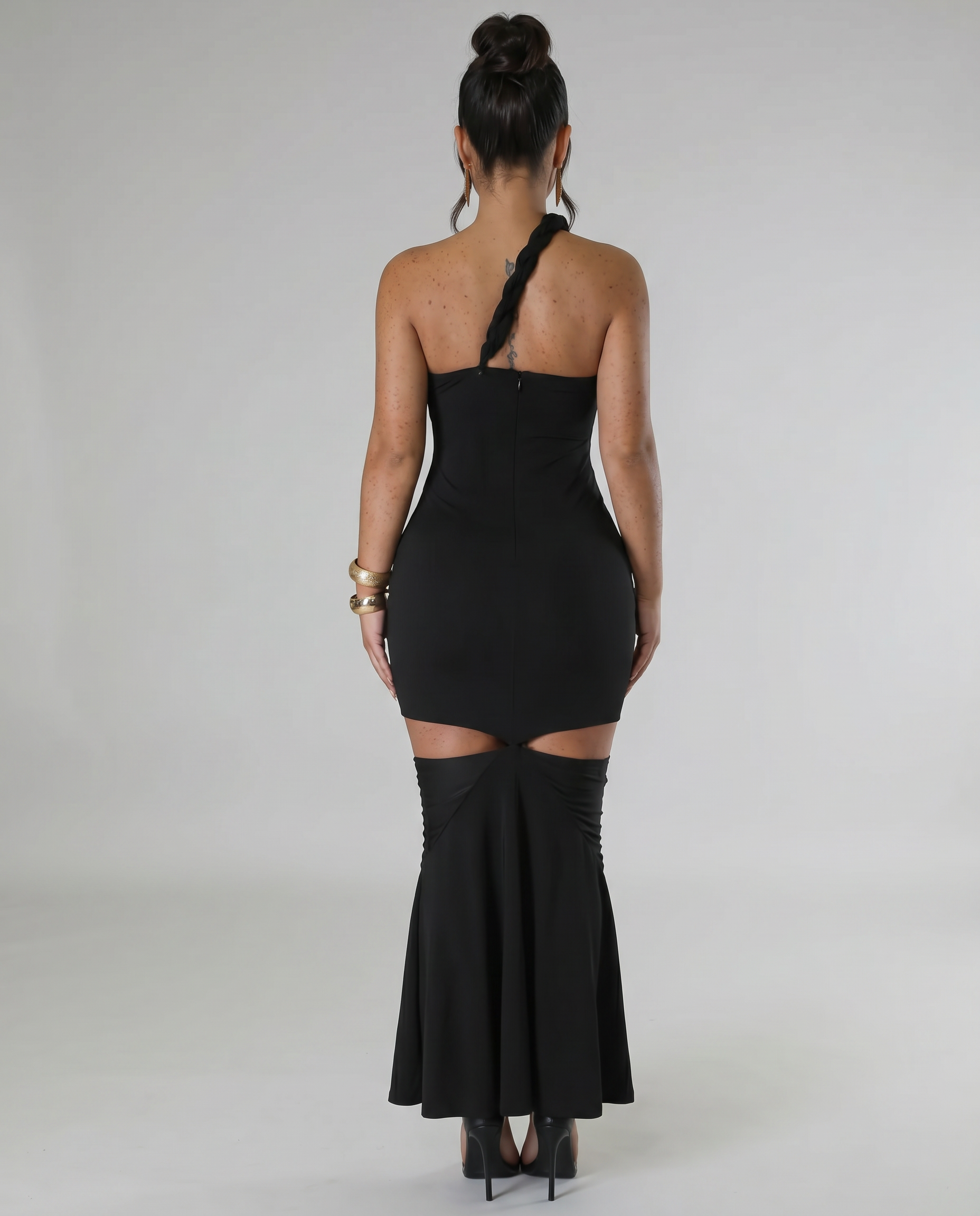 Silvia | Strapless Maxi Dress with Cut-Out Details