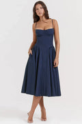 Thelma | Midi Sundress with Corset Bodice