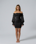 Joni | Mini Dress with Corset Bodice and Sheer Sleeves