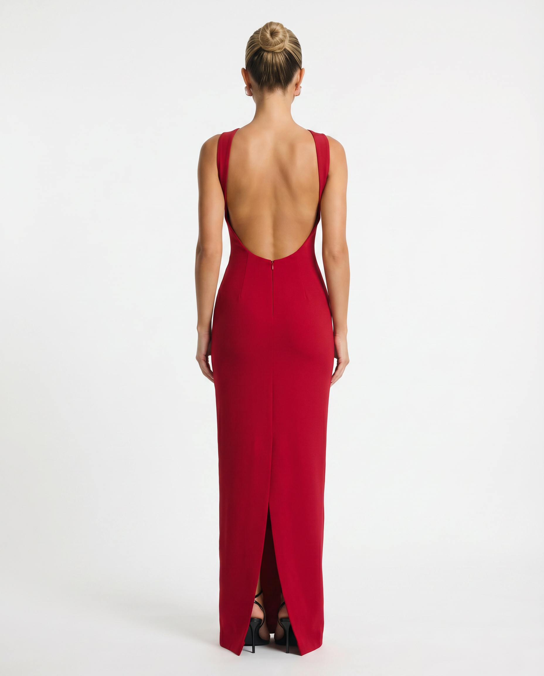 Aimee | Maxi Dress with Strapless Neckline and Back Slit