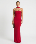 Aimee | Maxi Dress with Strapless Neckline and Back Slit