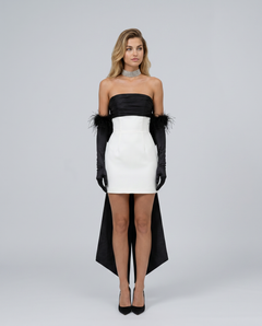 Lea | Strapless Mini Dress with High-Low Back Detail
