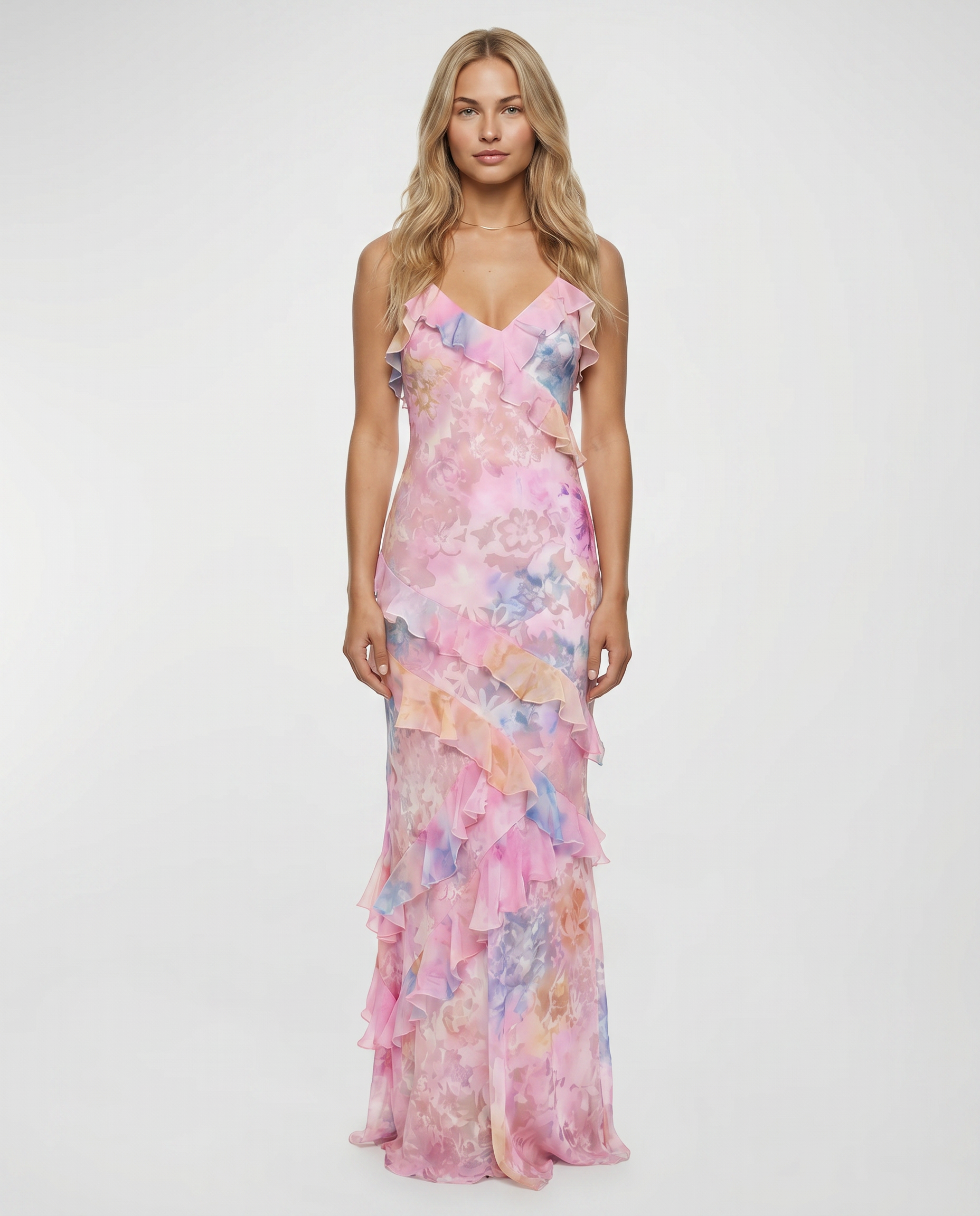 Lillie | Maxi Dress with Ruffle Layered Skirt