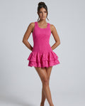 Virka | Mini Dress with Smocked Bodice and Ruffle Hem