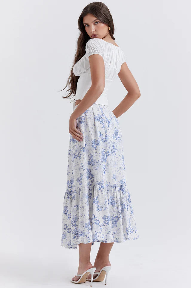 Jessie | Two-Piece Set with Corset Top and Midi Skirt
