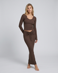 Arline | Ribbed Two-Piece Set with Long Skirt