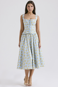 Amelisse | Floral Print Top and Midi Skirt Set