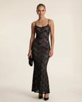 Ida | Lace Bodycon Maxi Dress with Spaghetti Straps