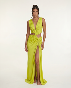 Wanda | Maxi Dress with Twist Front and High Slit