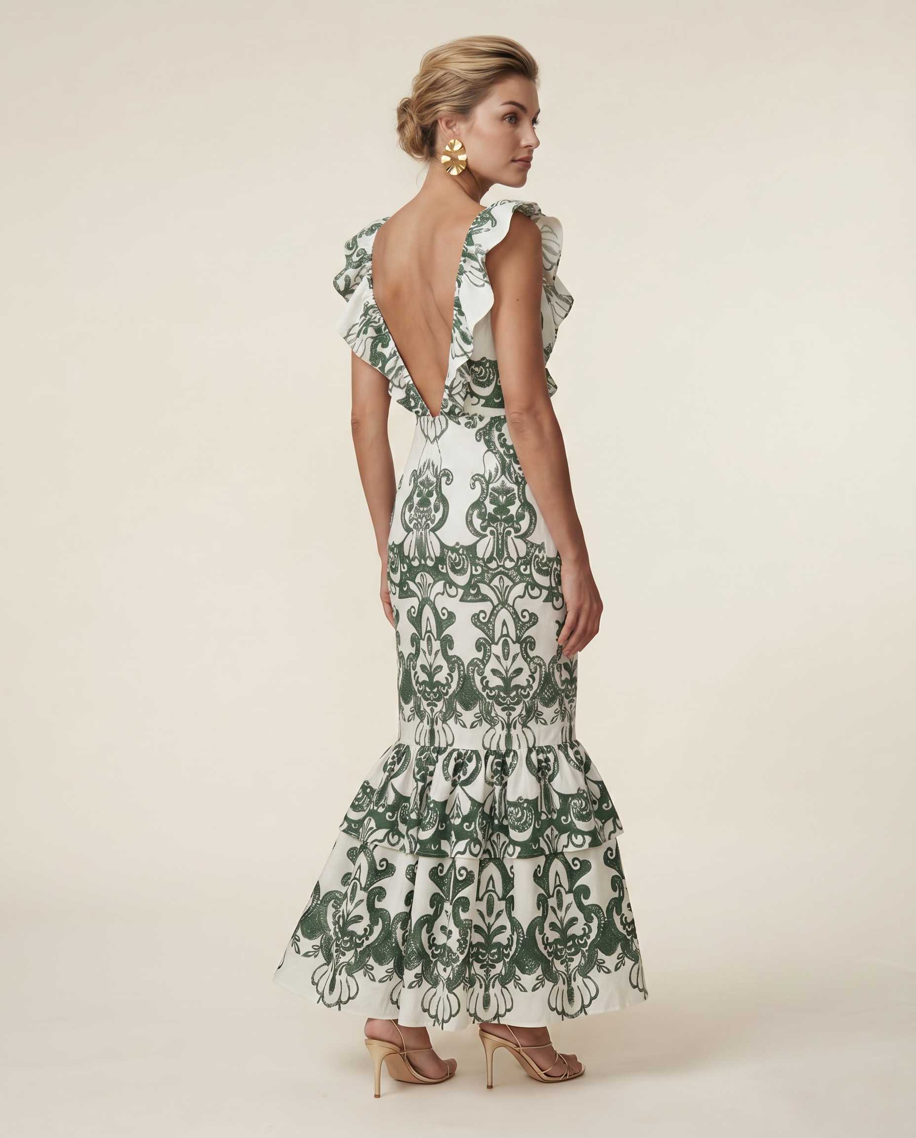 Jim | Maxi Dress with Ruffle Trim and Embroidered Detail