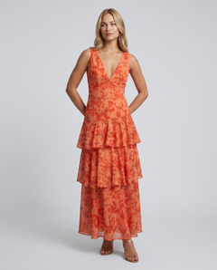 Ophelia | Maxi Dress with Tiered Ruffle Skirt