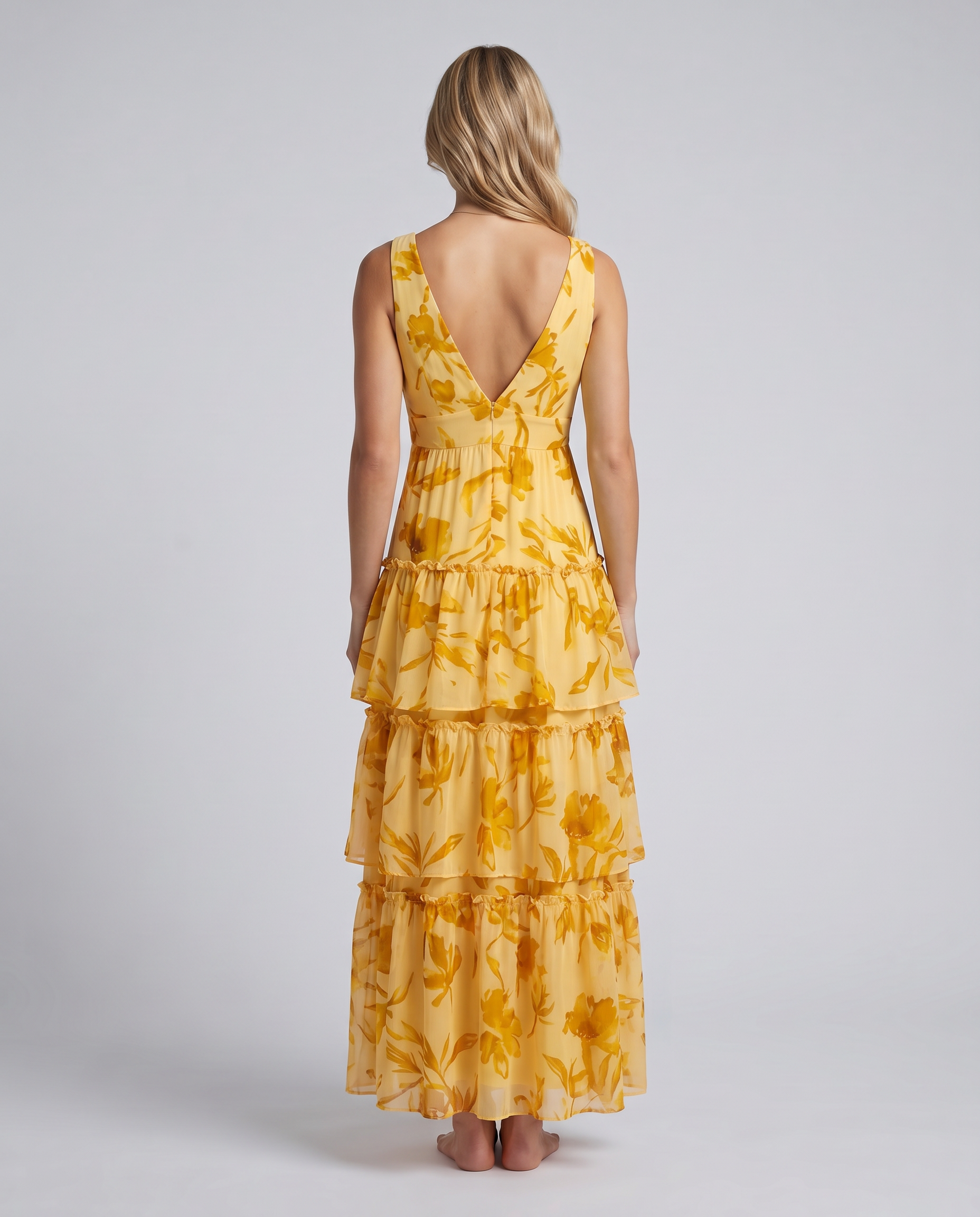 Ophelia | Maxi Dress with Tiered Ruffle Skirt