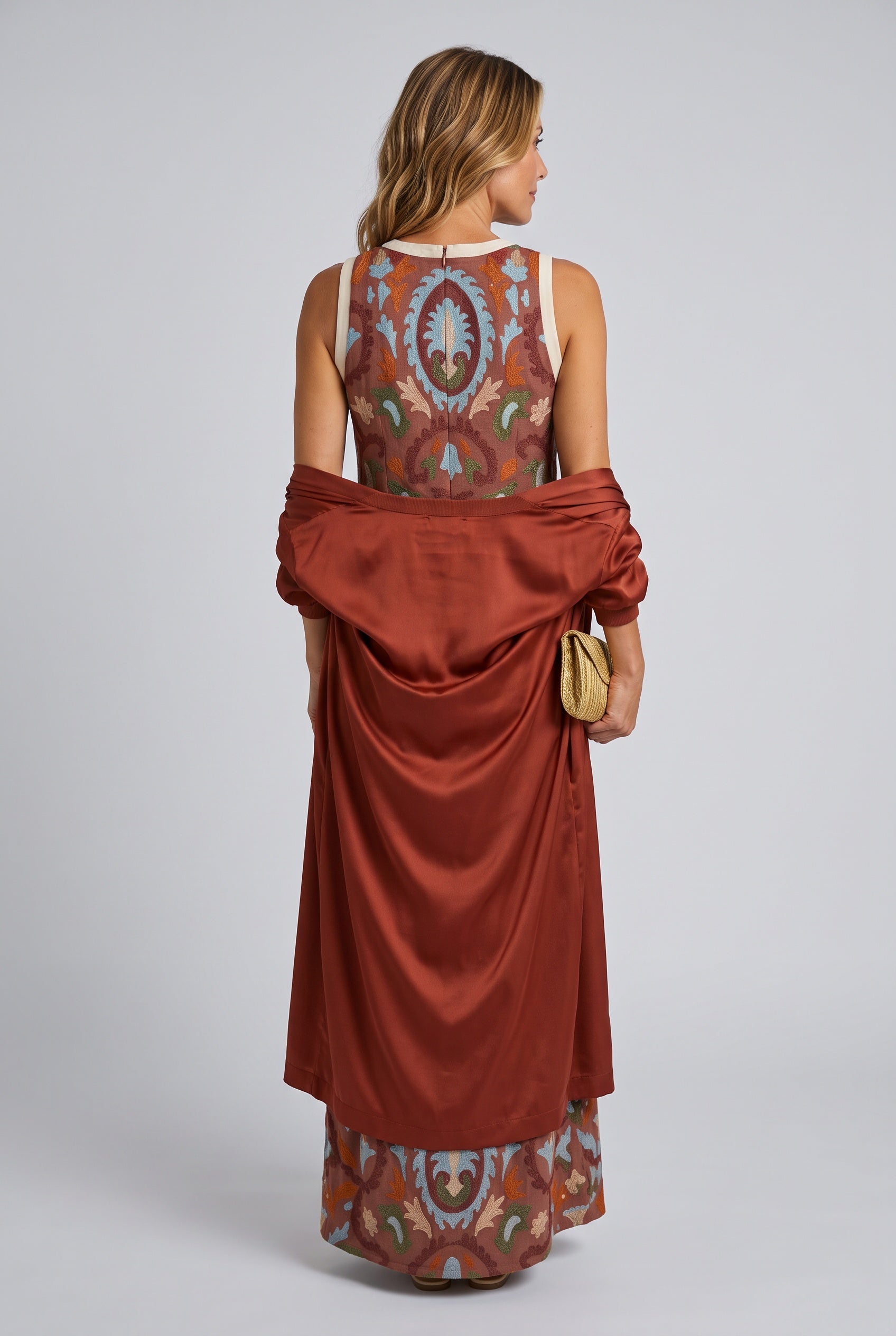 Yara | Maxi Dress with Matching Open Front Coat