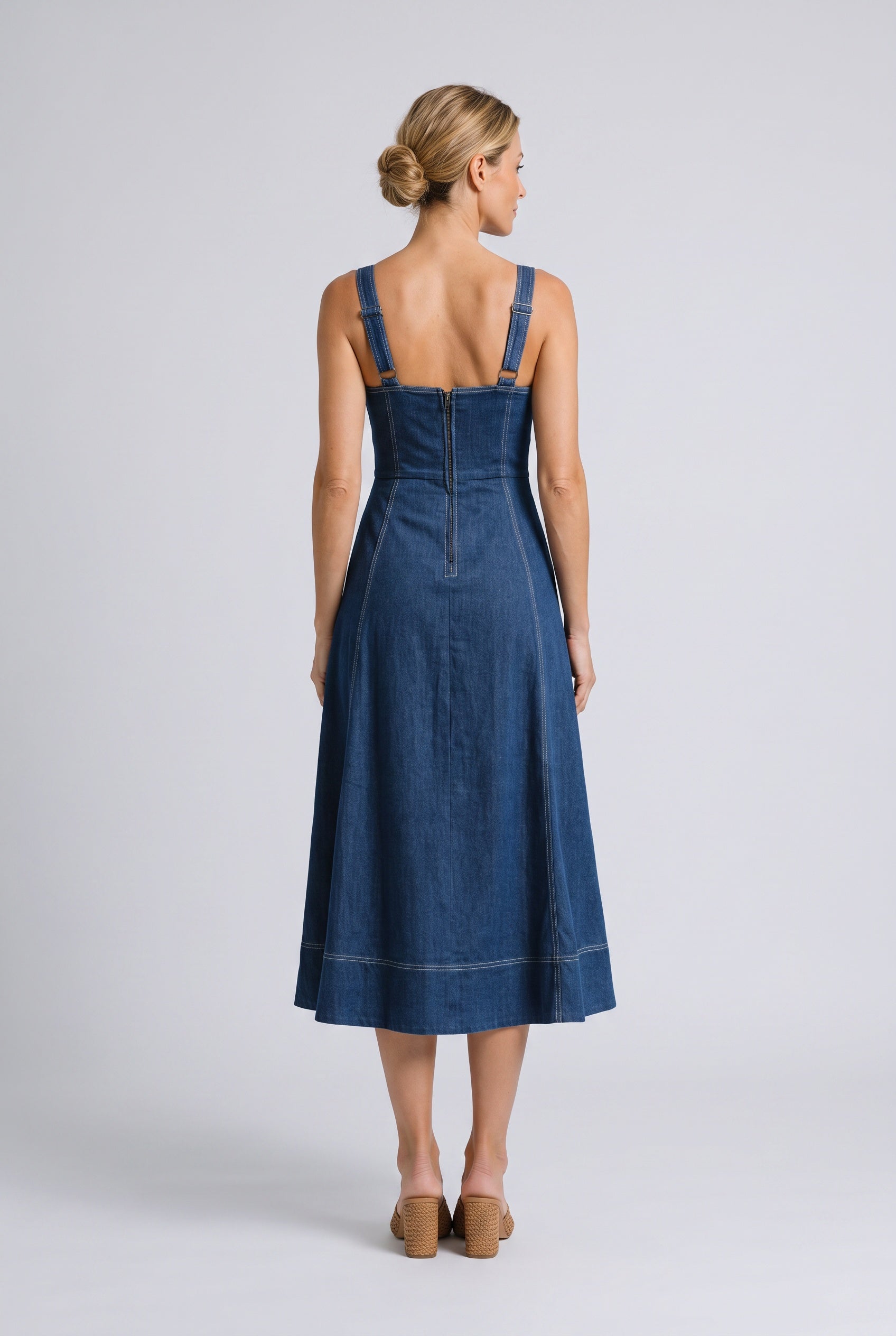 Delphine | Relaxed Denim Midi Dress