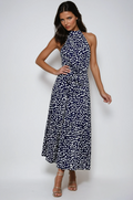 Poppy | Polka Dot Halter Midi Sundress