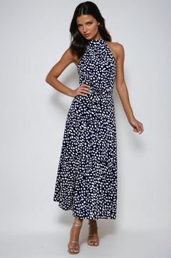 Poppy | Polka Dot Halter Midi Sundress