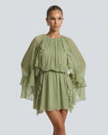 Opal | Ruffled Long Sleeve Mini Dress