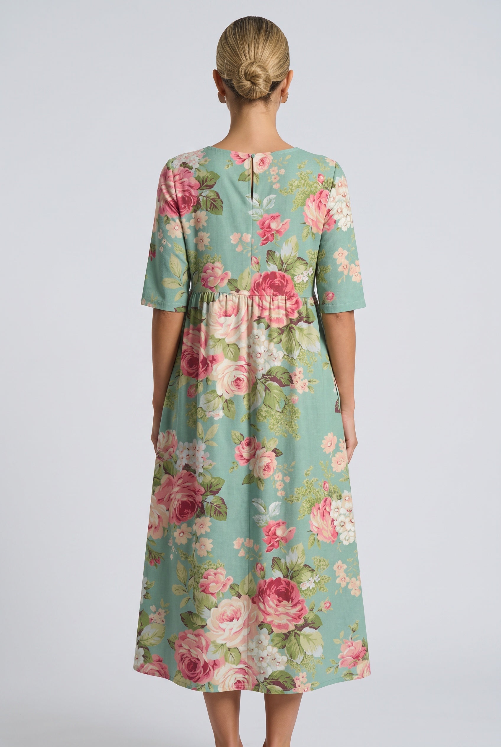 Callie | Loose Fit Short Sleeve Midi Dress
