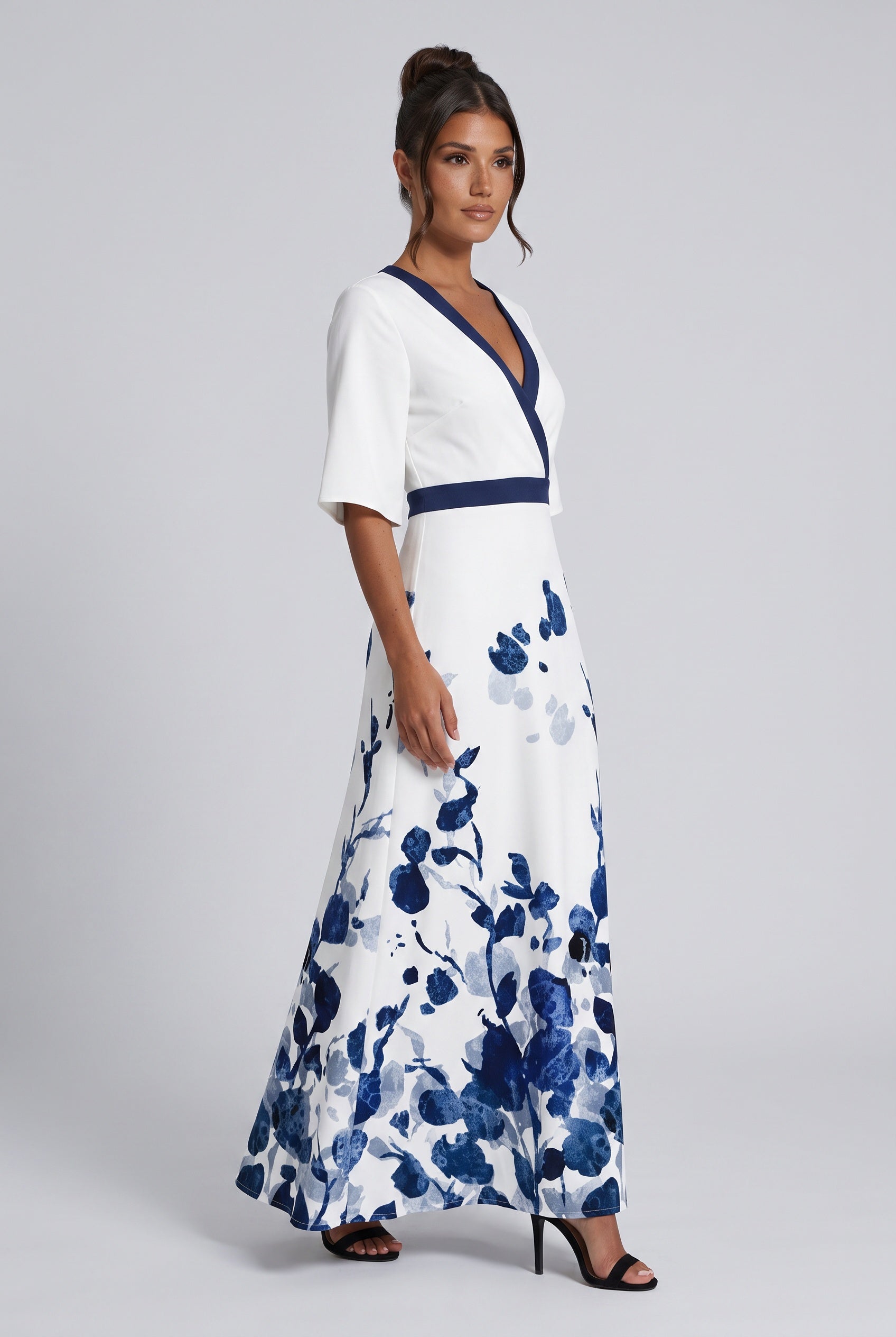 Helena | Floral Print Wrap Maxi Dress