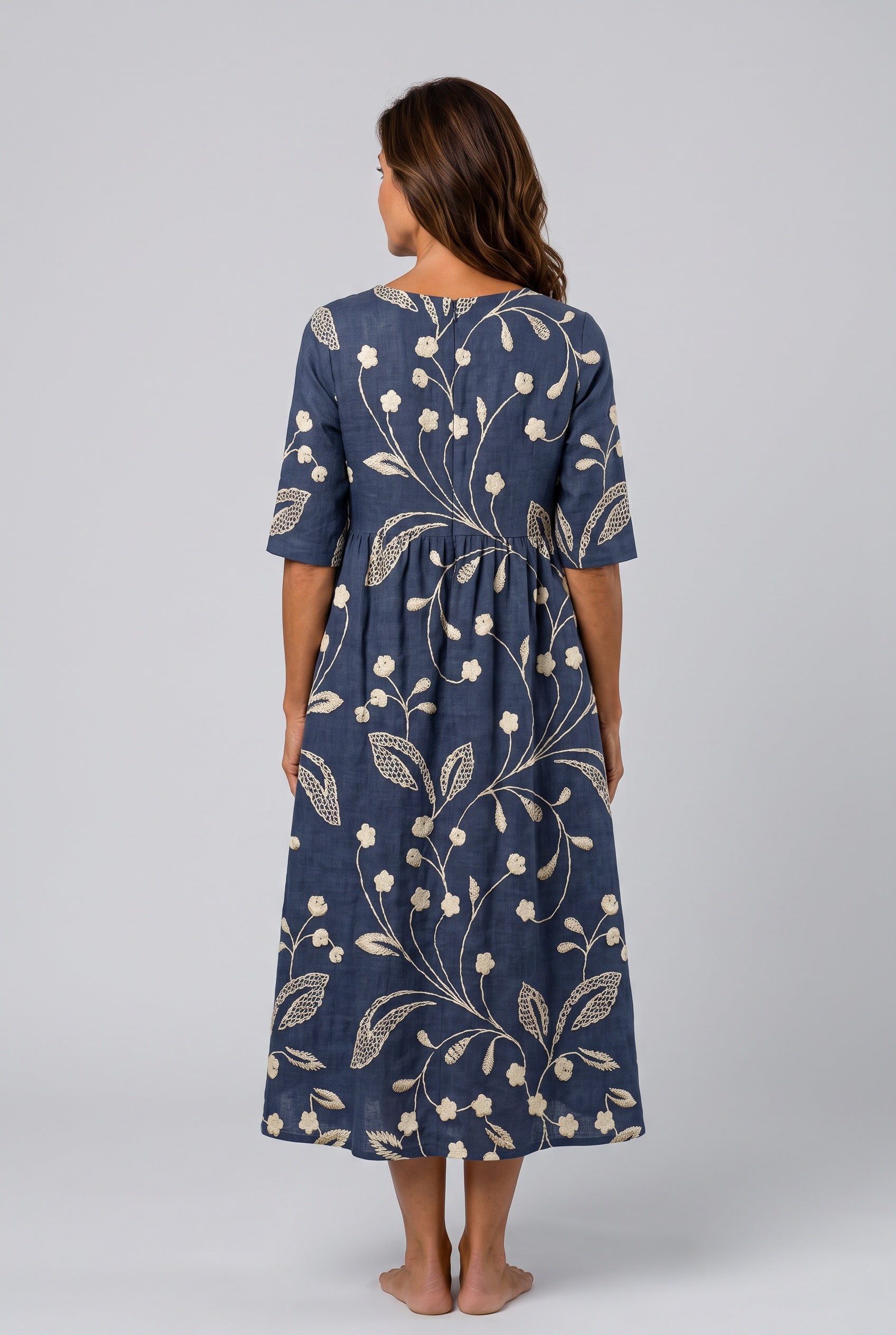 Callie | Loose Fit Short Sleeve Midi Dress