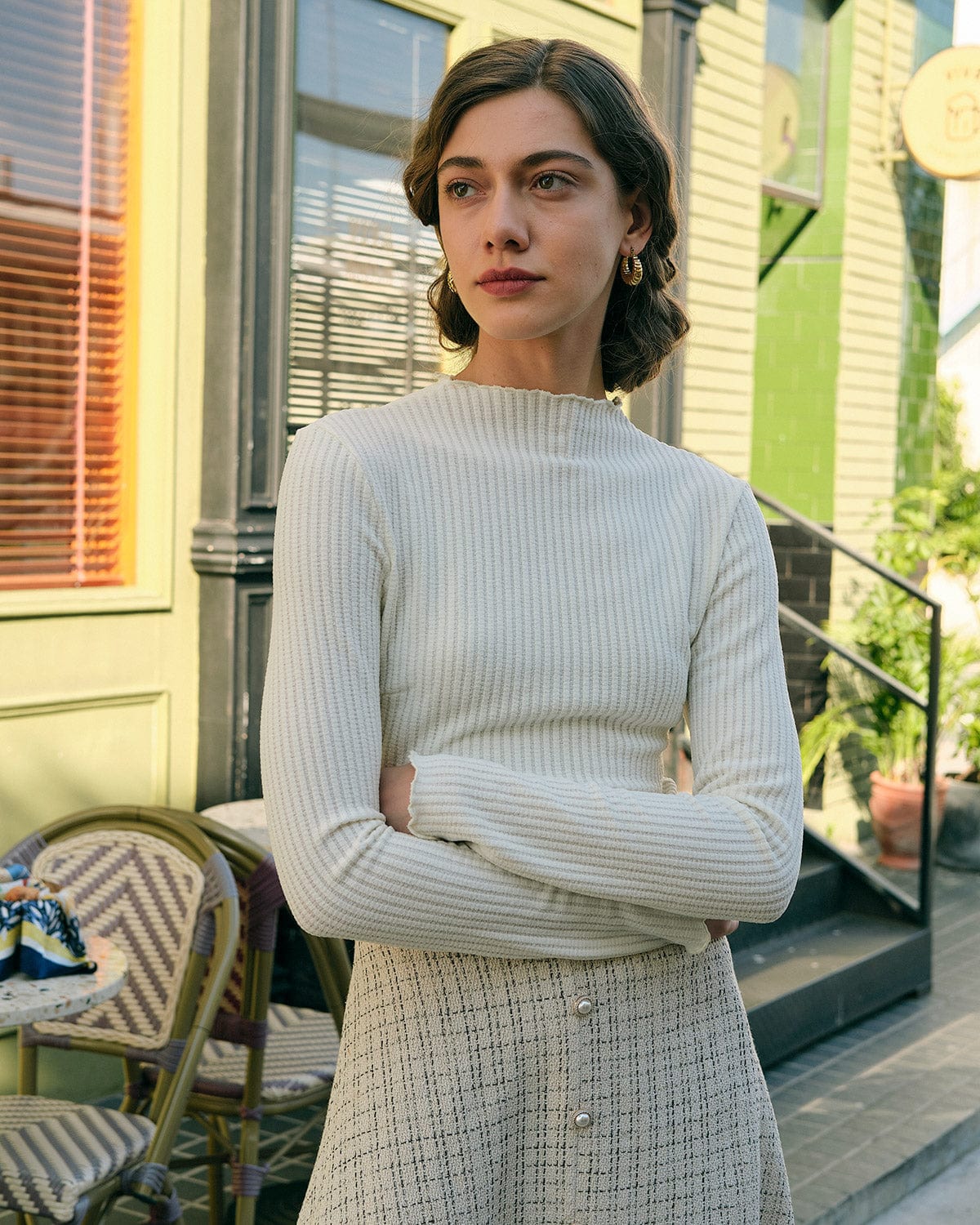 Marlowe | Slim Fit Mock Neck Top