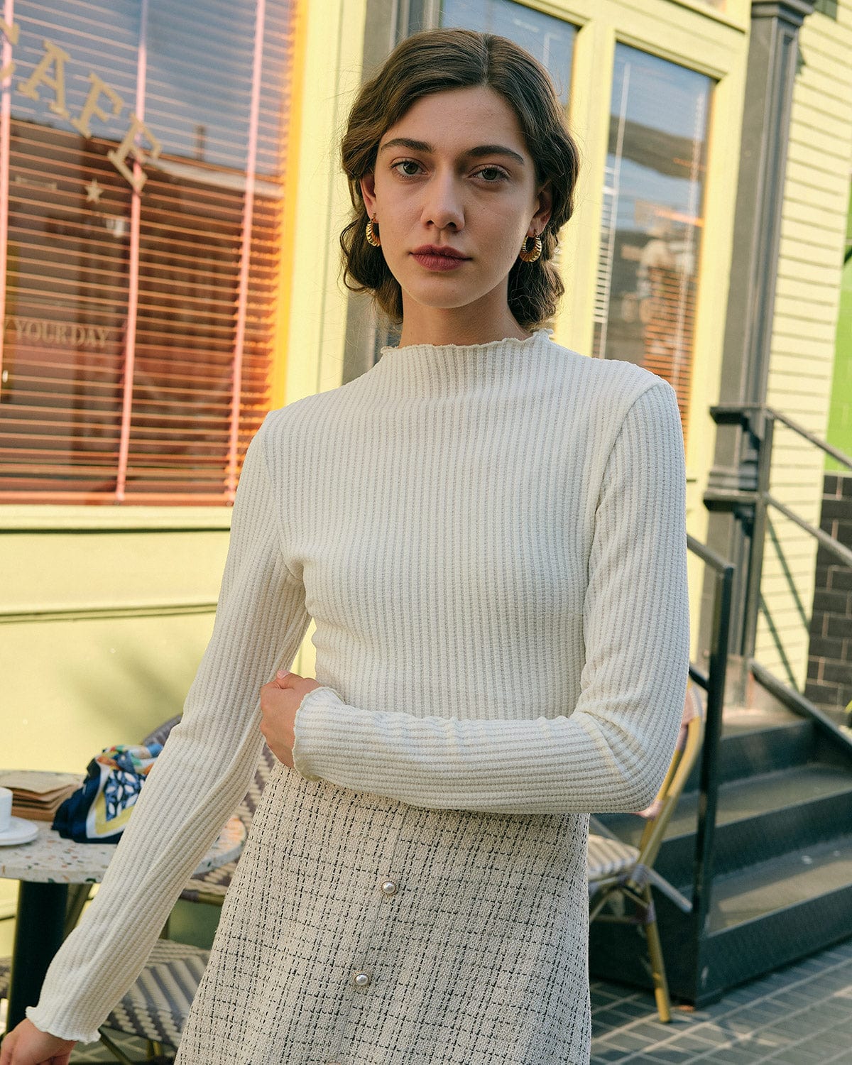 Marlowe | Slim Fit Mock Neck Top