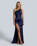 Romy | Satin-Look Side Slit Maxi Dress