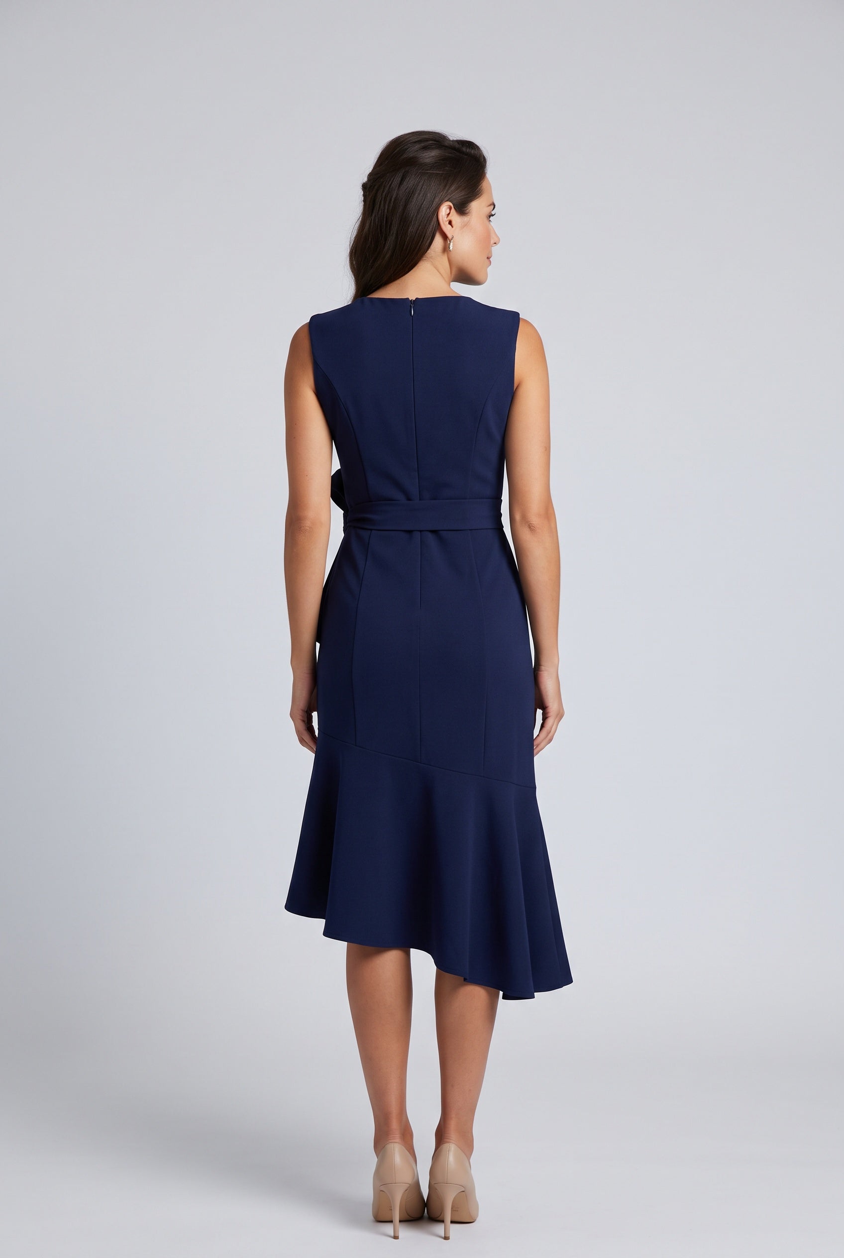 Tatum | Ruffle Hem Wrap Midi Dress