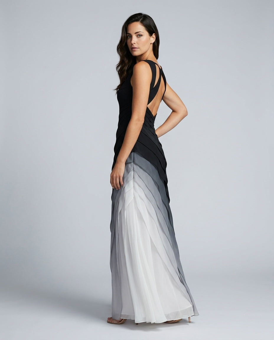 Vera | Sleeveless Fitted Bodice Maxi Gown