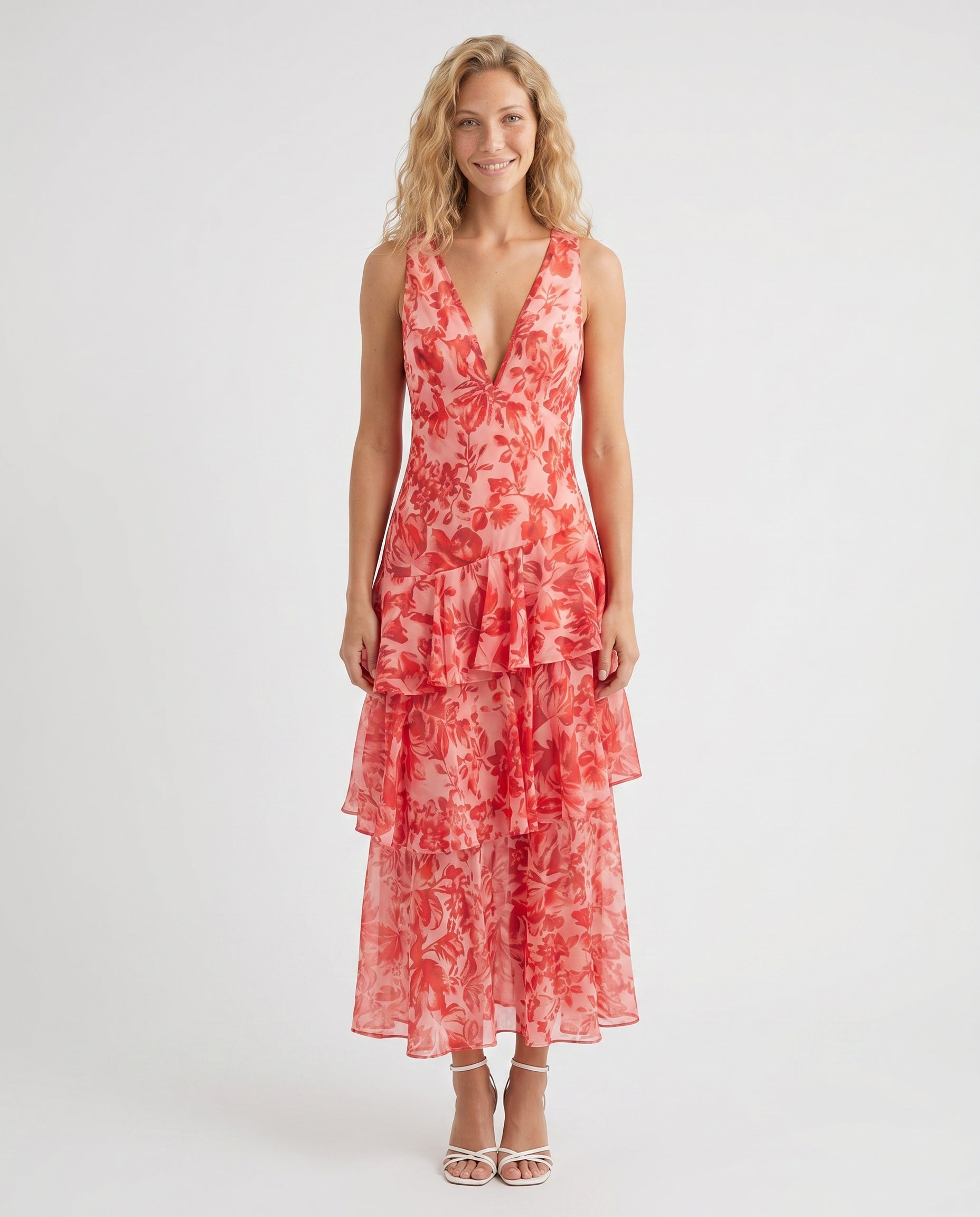Yara | Ruffle Summer Midi Dress