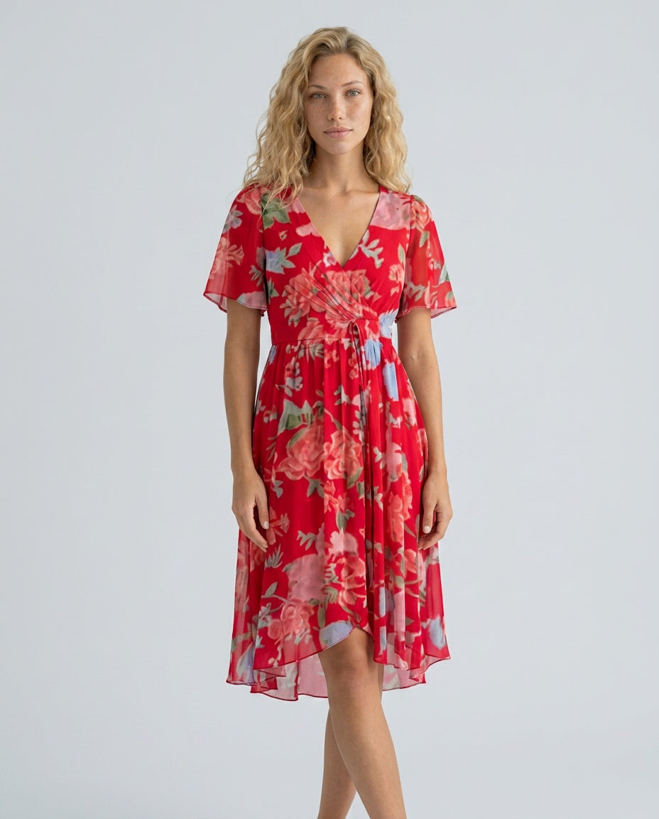 Bianca | Floral Print Midi Dress