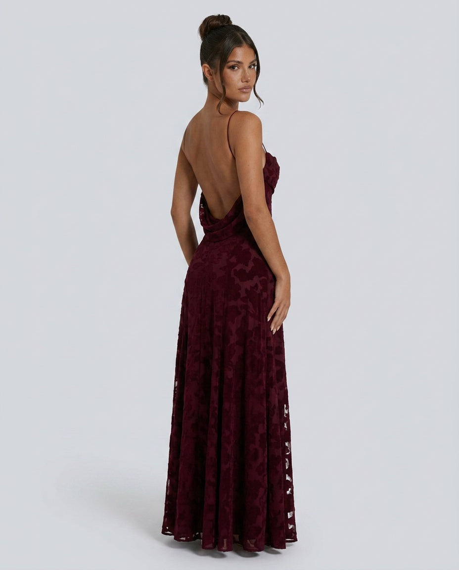 Zinnia | Floral Print Spaghetti Strap Maxi Dress