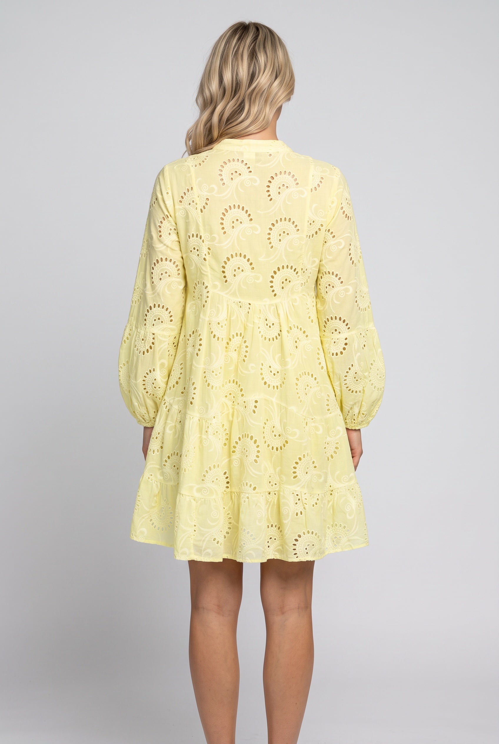 Edith | Embroidered Tiered Mini Dress
