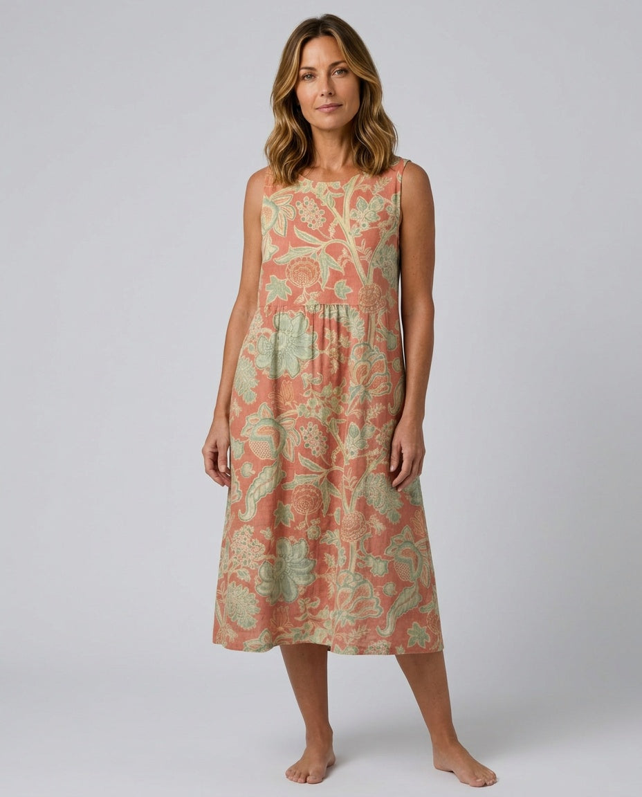 Faye | Floral Print Midi Dress