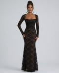 Livilla | Long Lace Wedding Guest Maxi Dress